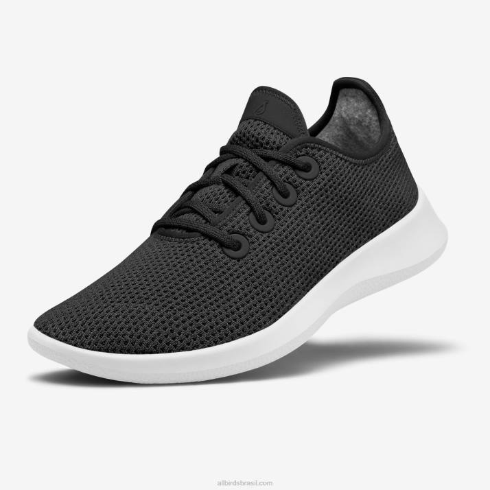 corredores de árvore masculinos 884J4 jet black (sola branca) Allbirds - Image 1