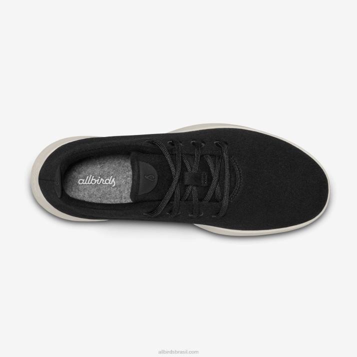 corredores de lã masculinos 884J30 preto verdadeiro (sola creme) Allbirds - Image 5