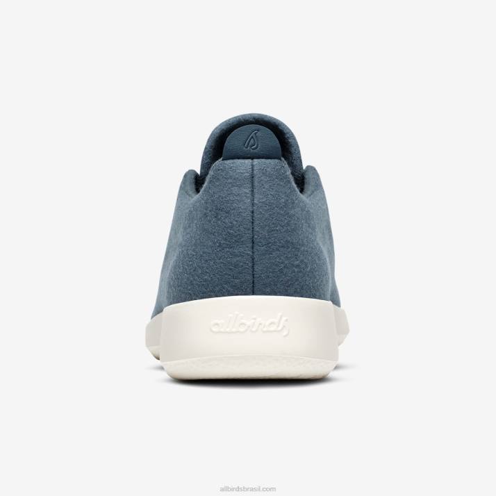 corredores de lã masculinos 884J31 azul-petróleo calmo (sola branca natural) Allbirds - Image 4