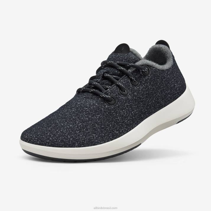 corredores de lã masculinos mizzles 884J49 cinza escuro (sola branca natural) Allbirds - Image 1