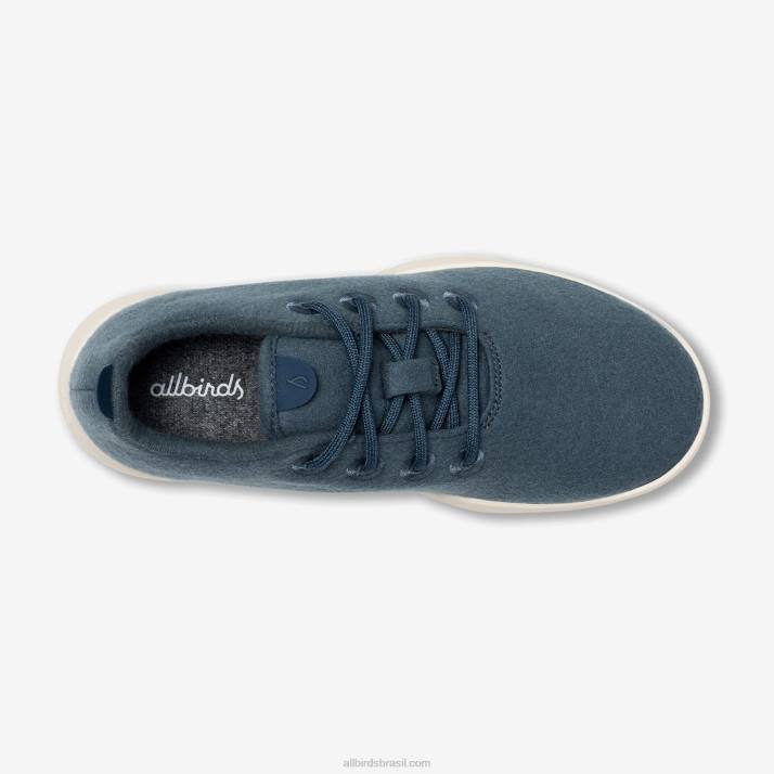 corredores de lã smallbirds - crianças grandes 884J257 azul-petróleo calmo (sola branca natural) Allbirds - Image 5