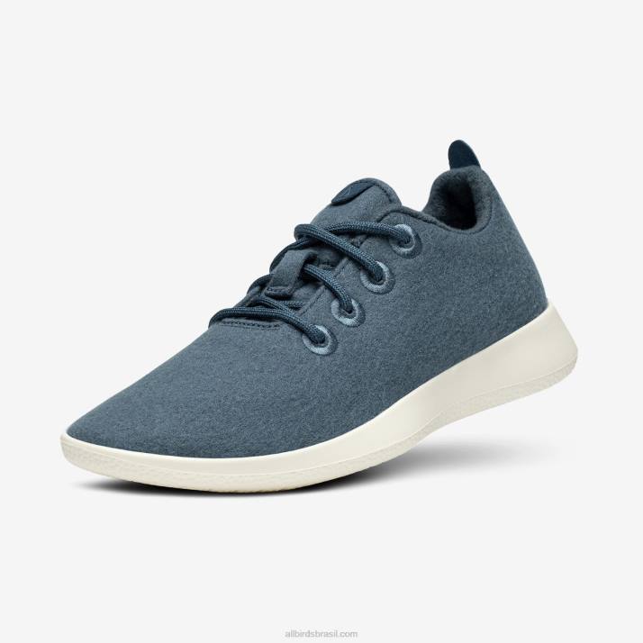 corredores de lã smallbirds - crianças grandes 884J257 azul-petróleo calmo (sola branca natural) Allbirds - Image 1