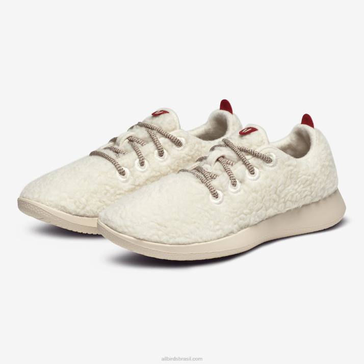 corredores de lã smallbirds - crianças grandes 884J264 penugens brancas naturais (sola bege hush) Allbirds - Image 8