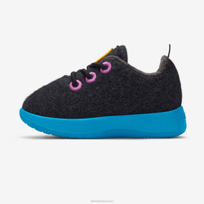 corredores de lã smallbirds - crianças pequenas 884J239 preto natural (sola verde-azulado prosperar) Allbirds - Image 3