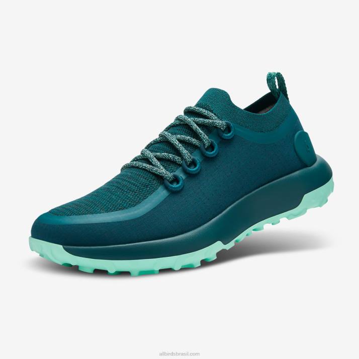 corredores de trilha masculinos swt 884J58 esmeralda profunda (sola de menta flutuante) Allbirds - Image 1