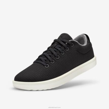 flautista de lã masculino tecido 884J67 preto natural (sola branca natural) Allbirds