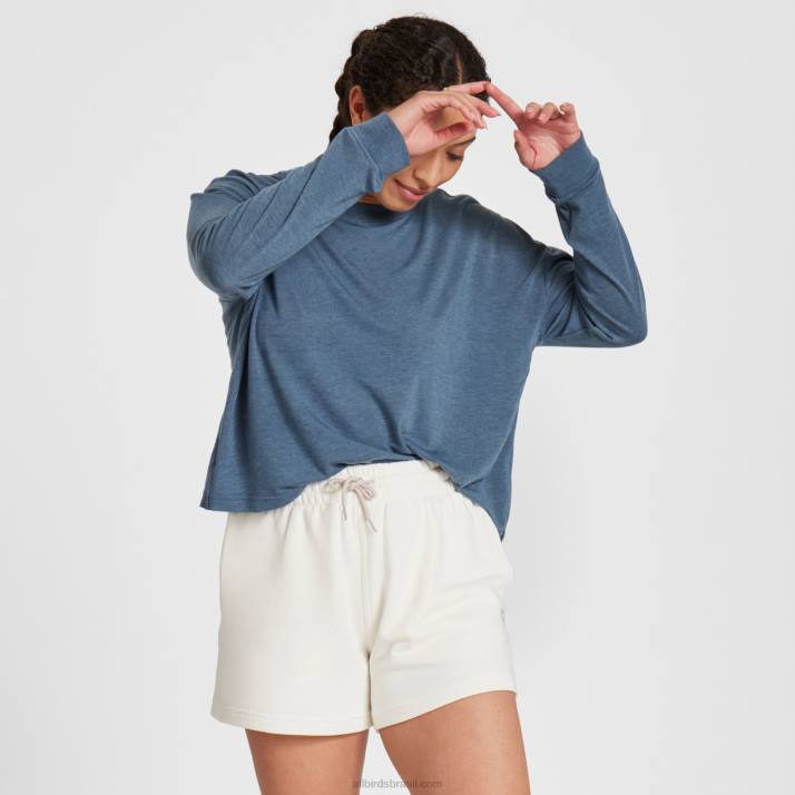 short de suor r&r feminino 884J230 Branco natural Allbirds - Image 2