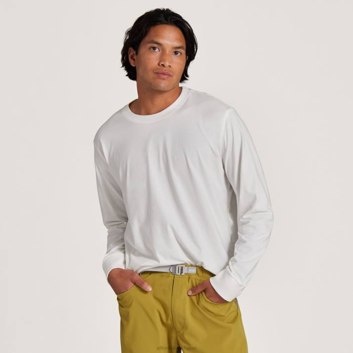 t-shirt de manga comprida de algodão allgood para homem 884J137 nevasca Allbirds - Image 1