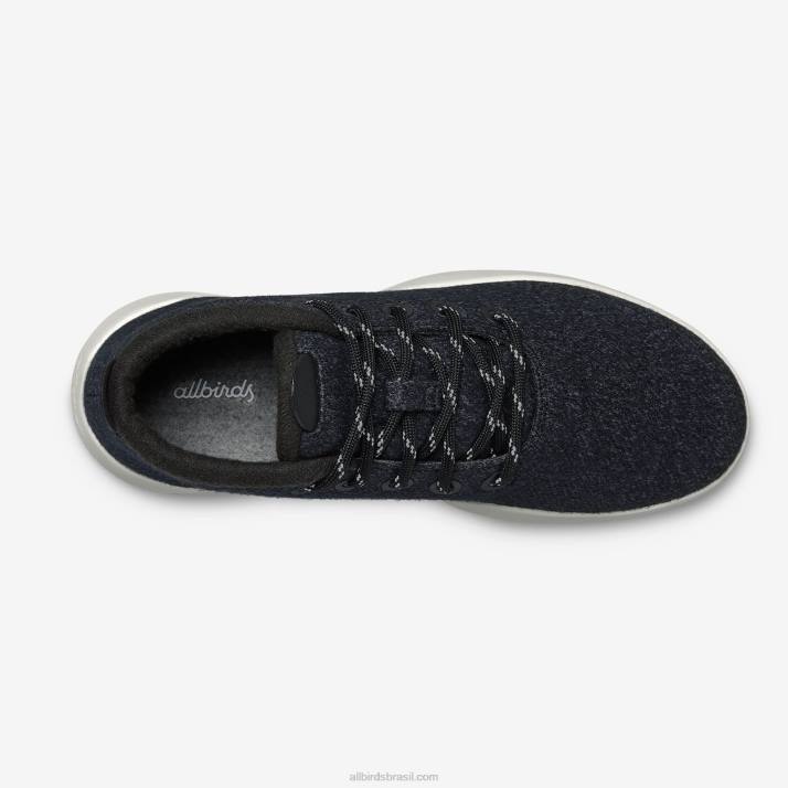 vice-campeão de lã masculino mizzles 884J75 preto natural (sola branca natural) Allbirds - Image 5