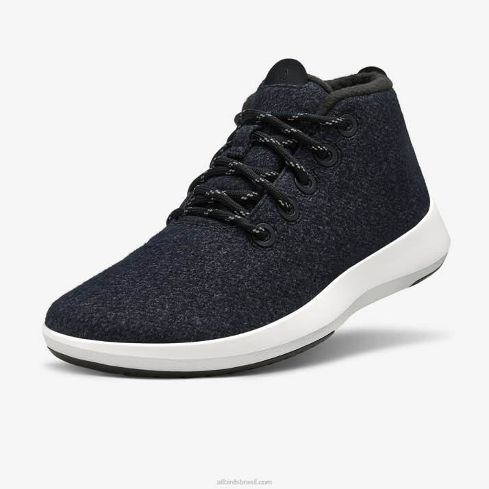 vice-campeão de lã masculino mizzles 884J75 preto natural (sola branca natural) Allbirds - Image 1