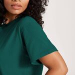 camiseta feminina de algodão allgood 884J218 esmeralda profunda Allbirds - Image 5