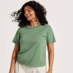 camiseta feminina de algodão allgood 884J219 carga nebulosa Allbirds