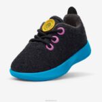 corredores de lã smallbirds - crianças pequenas 884J239 preto natural (sola verde-azulado prosperar) Allbirds