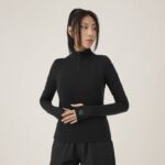 zíper de desempenho feminino 884J232 preto natural Allbirds